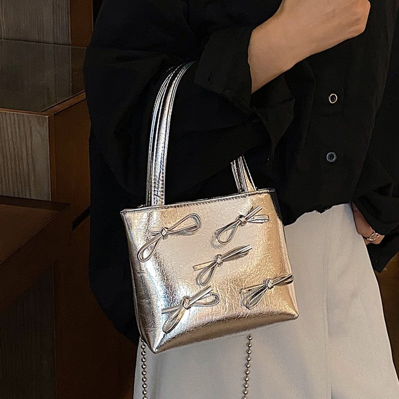 Versatile Chain Single Shoulder Crossbody Handheld Bucket Bag