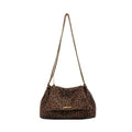 Leopard Print Shoulder Bag for Women | PU Leather Double Strap Handbag
