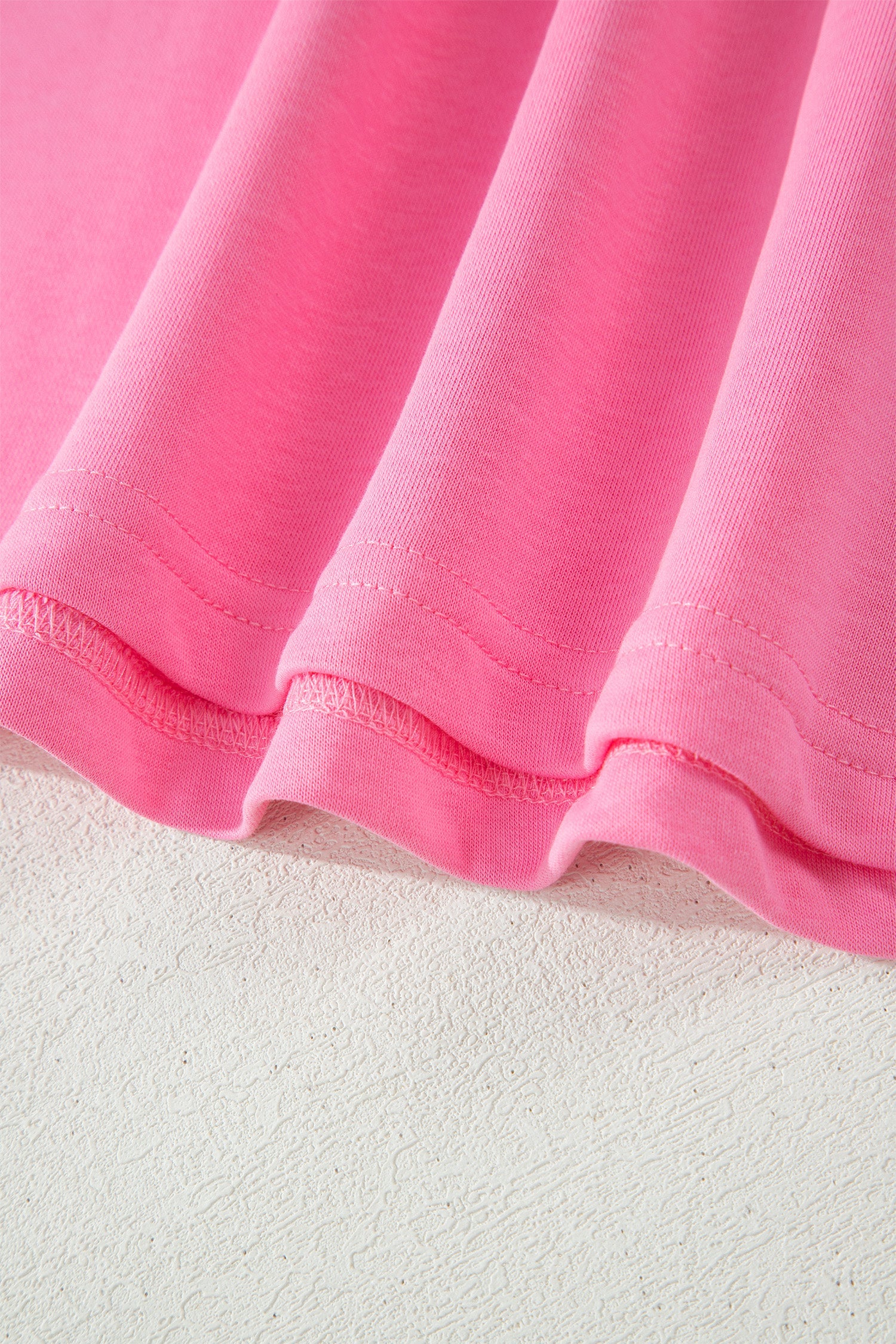 Sachet Pink Solid Cover Oversize Tee Pocketed Casual Pants 2pcs Outfit