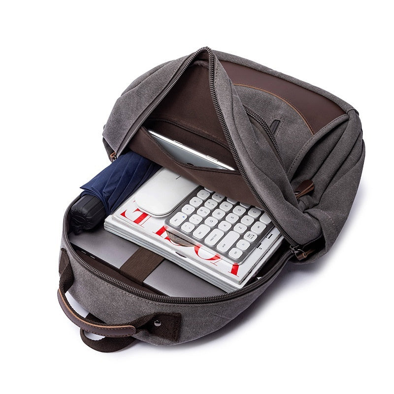 Men's Large Capacity Canvas Backpack | Breathable Travel & Everyday Bag