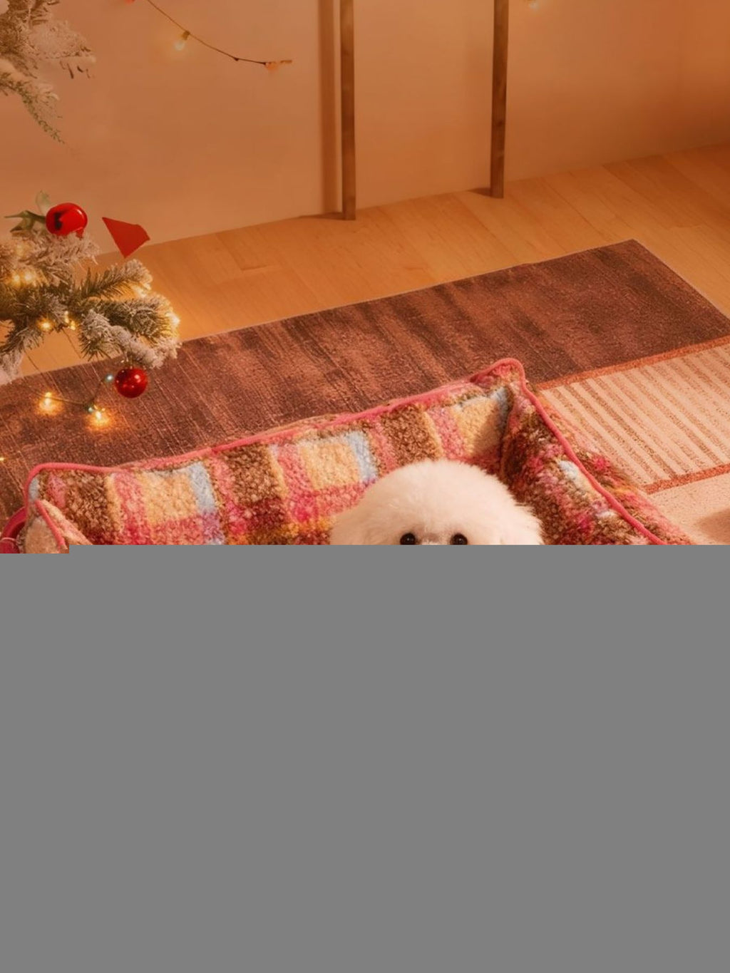 Plaid Pattern Plush Sofa Pet Bed