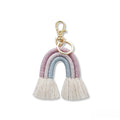 Handcrafted Rainbow Tassel Necklace with U-Shaped Pendant