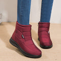 Women's Non-Slip Waterproof Snow Ankle Boots | Flat Heel Cotton Warm Shoes
