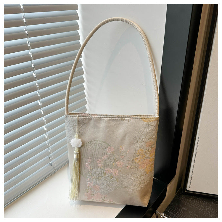 Chinese-Style Vintage Hanfu Bucket Handbag