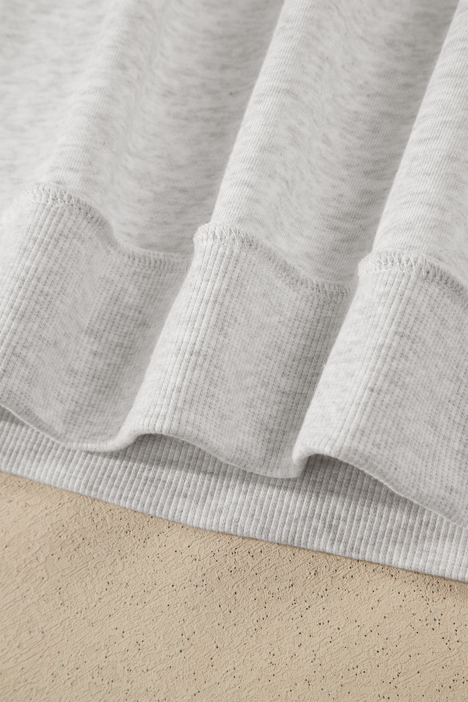 Light Grey Exposed Seam Detail Mock Neck Tee