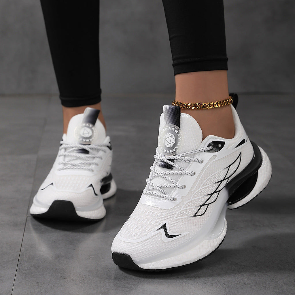 Women's Lightweight Shock-Absorbing Mesh Running Shoes - Breathable Athletic Sneakers