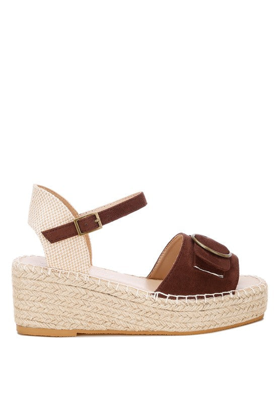 Amilta Buckle Detail Espadrille Wedges