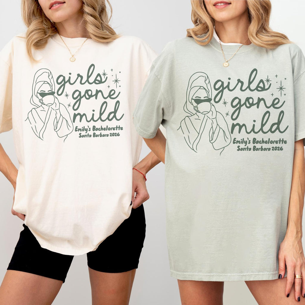 Personalized Girls Gone Mild Bachelorette Party Shirts