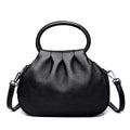 Heart-Shaped Genuine Leather Crossbody Bag for Women – Full-Grain Cowhide, Black, Gray & Wine Red