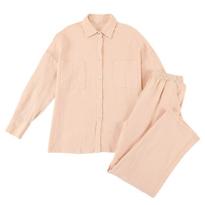 Double Layer Gauze Pajama Set
