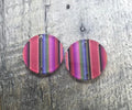 Medium blanket Stripe Acrylic Earring Pair - Jewelry Making Component & Blanks - CB&CO