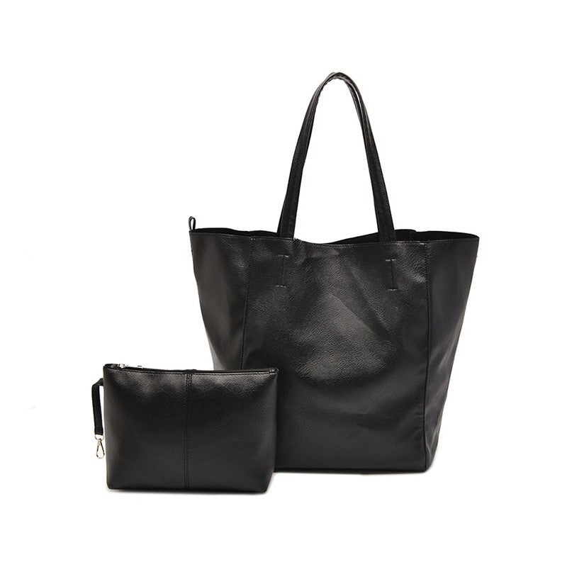 Large Capacity Soft Leather Shoulder Tote Bag