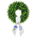 Personalized Boxwood Wreath 20" Front Door Farmhouse Porch Decor Monogram