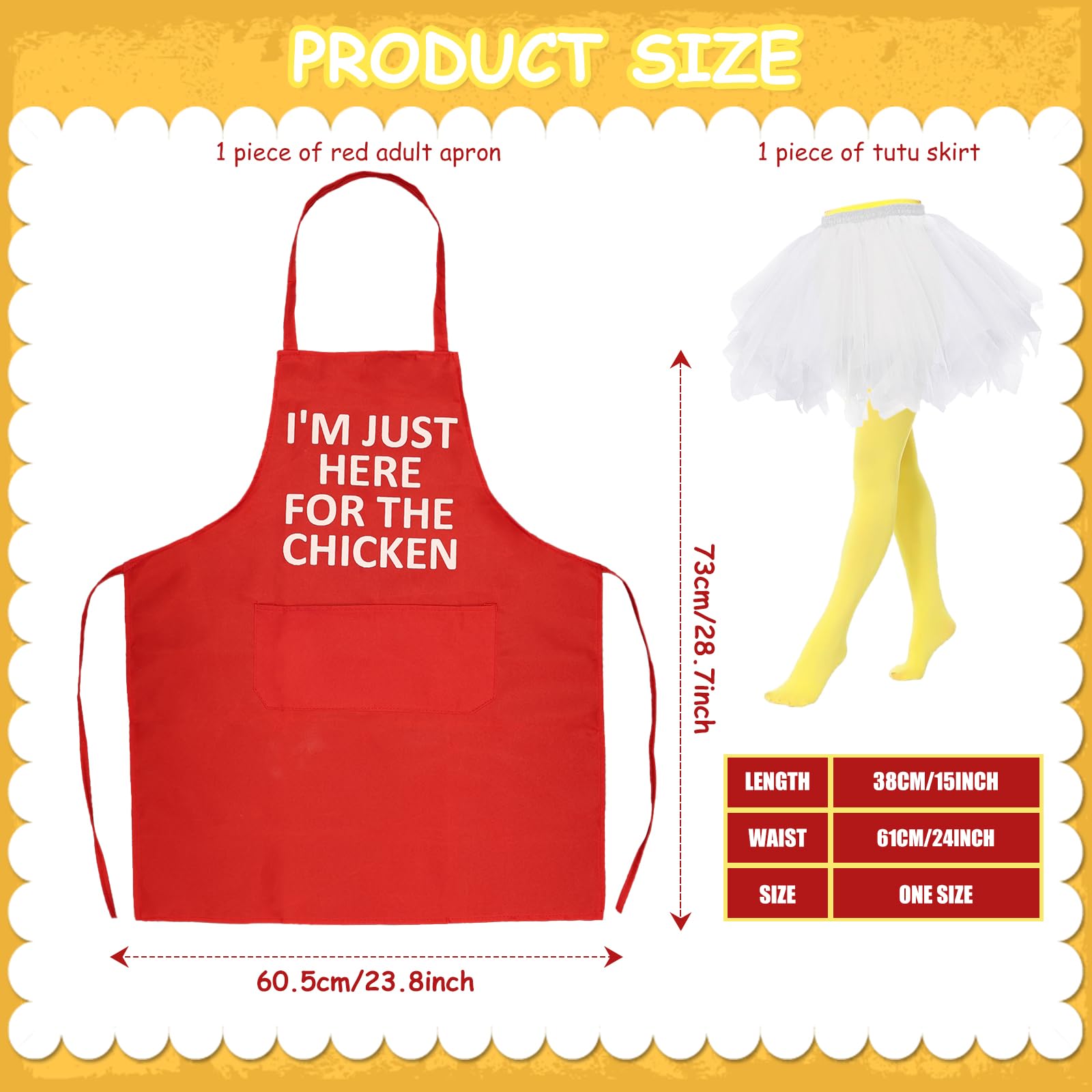 Apragaz 10 PCS Chicken Couple Costume Set Multi Color One Size