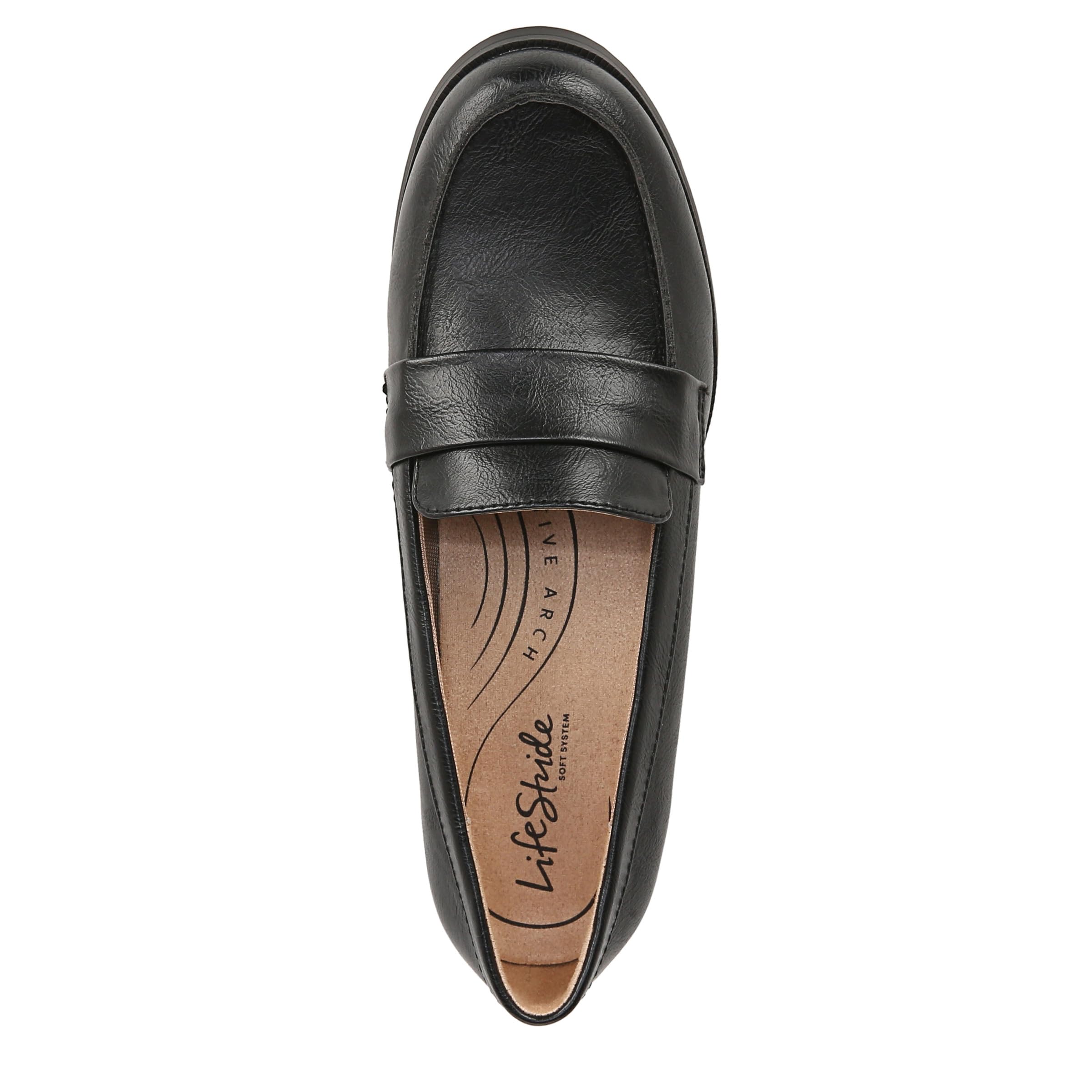 LifeStride Womens Sonoma 2 Slip On Loafers Black Size 10 M
