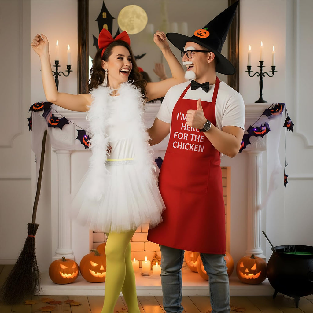 Apragaz 10 PCS Chicken Couple Costume Set Multi Color One Size
