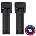 Abus Bordo Granit XPlus 6500 TwinSet Folding Lock Key 90cm 3.0' x 2 5.5mm Black Set