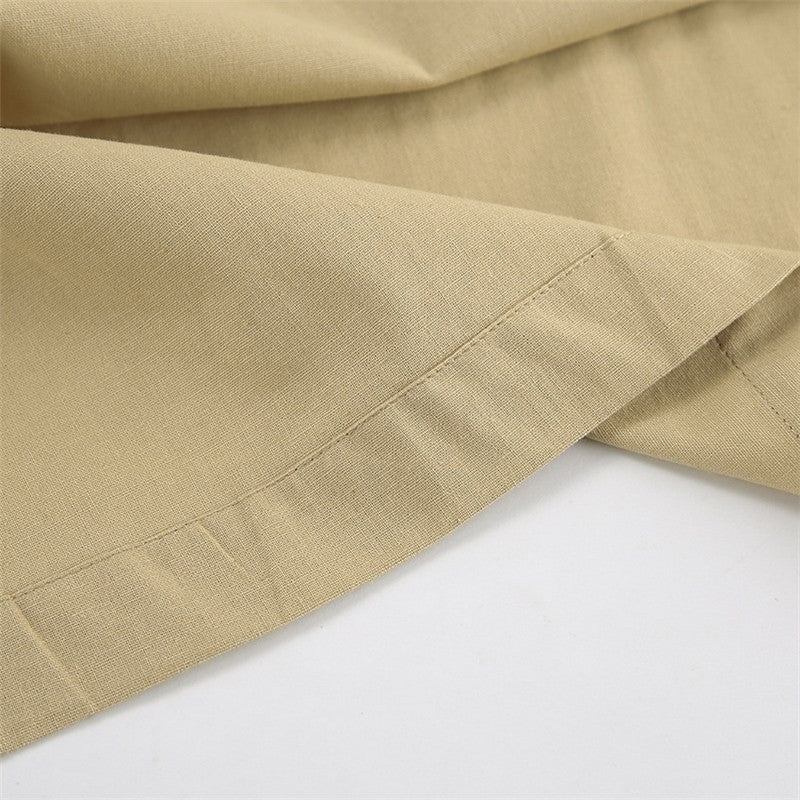 Breathable Solid Color Thin Strap Nightgown
