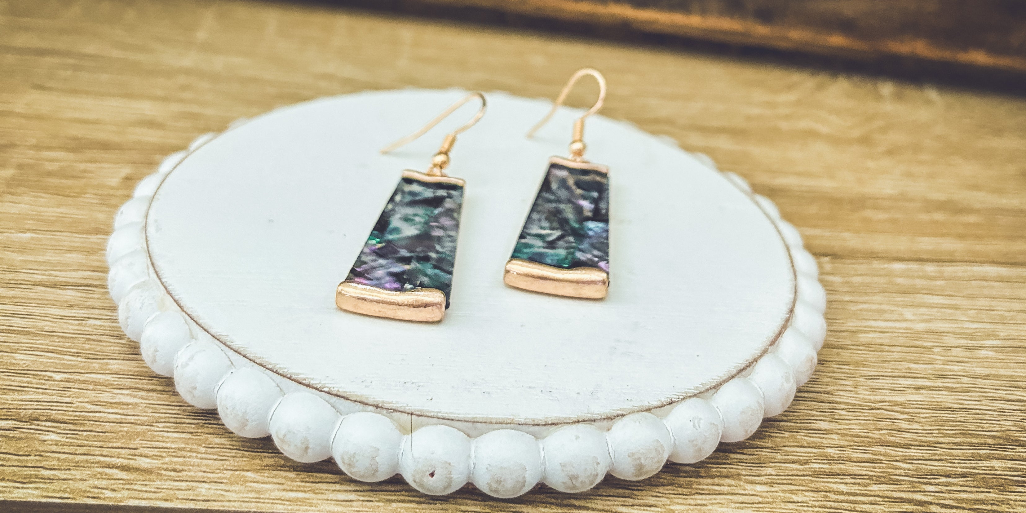 Beautiful Gold and Shell Earrings