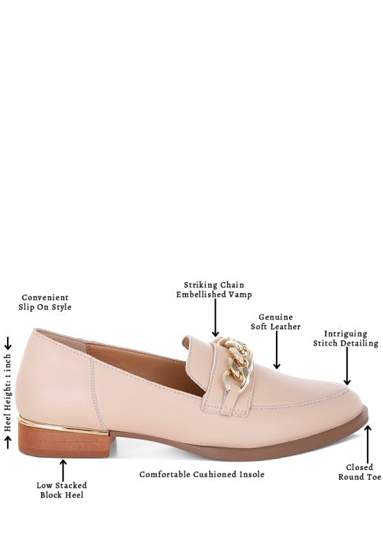 POLA Leather Horsebit Loafers