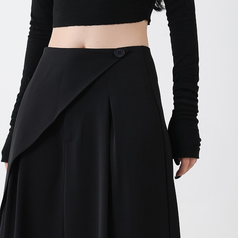 High-Waisted Slim Black Suit Trousers for a Versatile Look