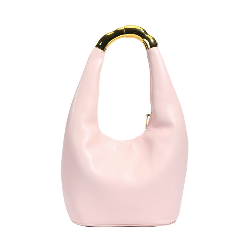 Women's Trendy Tote Bucket Bag - PU Leather Shoulder Bag for Everyday Commuting
