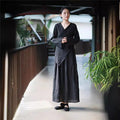 Solid Color Double-Layer Strap Shirt and Skirt Ensemble