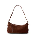 Women's Genuine Leather Crossbody Bag – Retro Soft Deerskin Shoulder Bag with Multi-Pocket Organizer