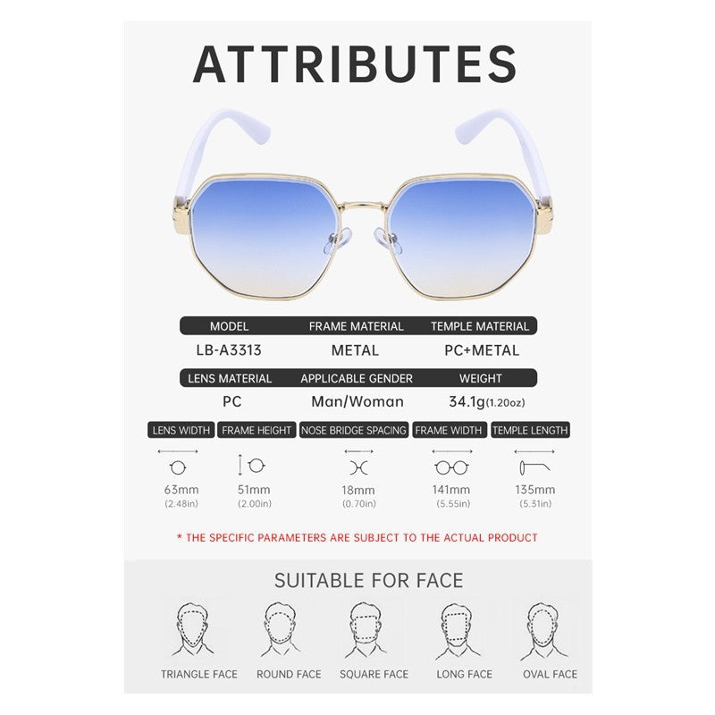 UV400 Sun Protection Fashion Full Frame Outdoor Eyewear Sunglasses