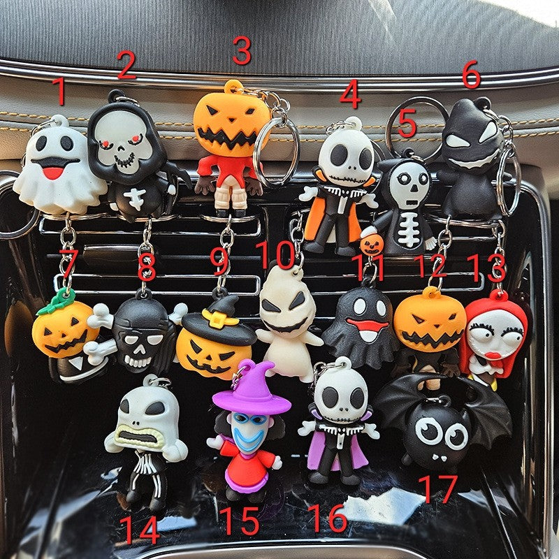 Funny Halloween Cartoon Silicone Keychain