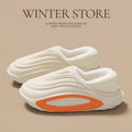 Women's Thick-Sole Waterproof Non-Slip Fleece-Lined Insulated Slip-On Shoes | Warm Winter Cotton Slippers