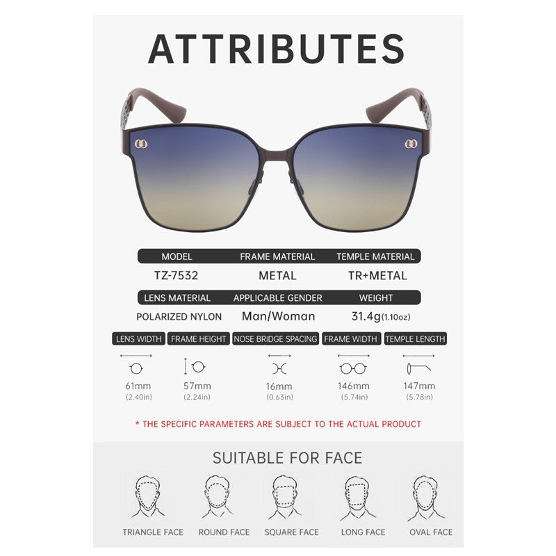 Fashion Full Frame Polarized UV400 Sun Protection Outdoor Eyewear Sunglasses