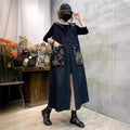 Sleeveless Denim Vest With Hood And Floral Print