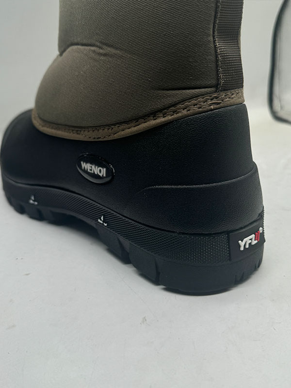 Men's Insulated Wool Snow Boots | Sheepskin Cold Weather Work Boots Mid-Calf