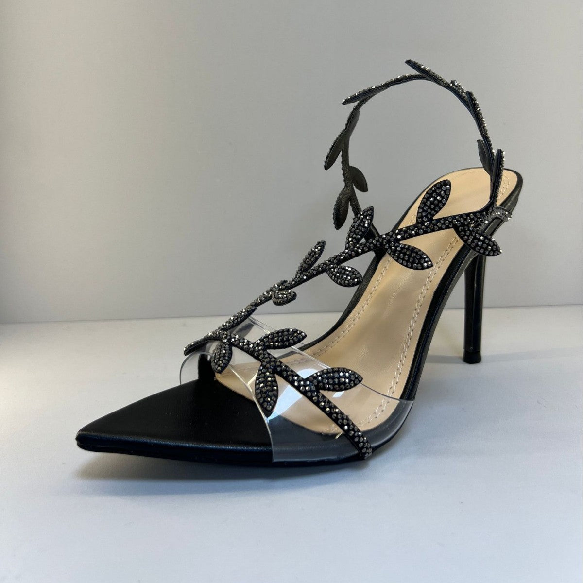 Women's Pointed Toe Stiletto Heels | Microfiber High Heel Sandals