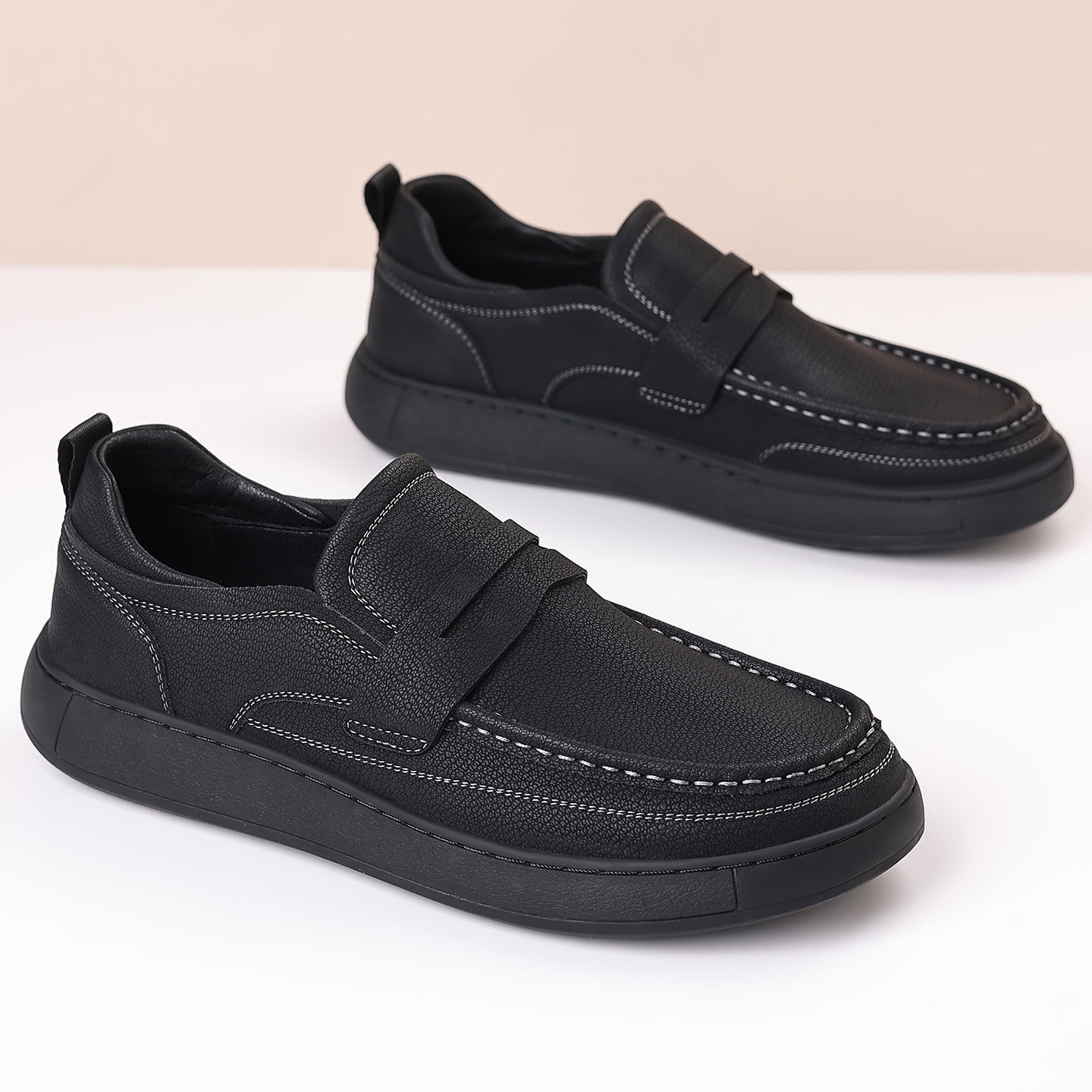 Men's Casual Slip-On Leather Shoes