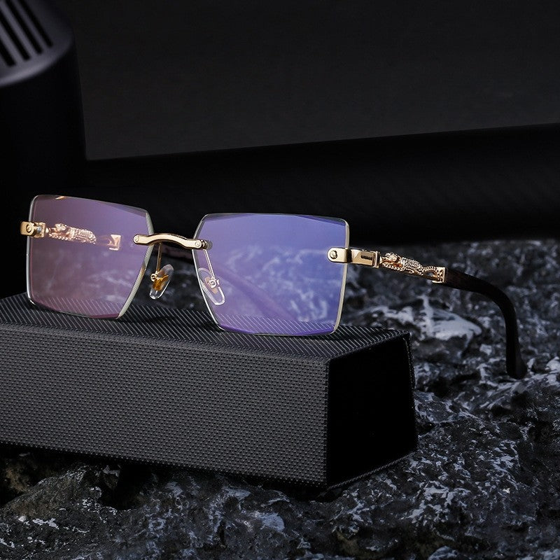 Fashion Retro Frameless UV400 Sun Protection Outdoor Sunglasses