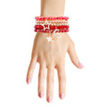 Star Bracelets Red and Gold Stylish Fashion Jewelry Accessories