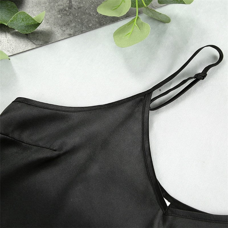 Silky Halter Top and Shorts Pajama Set for Women