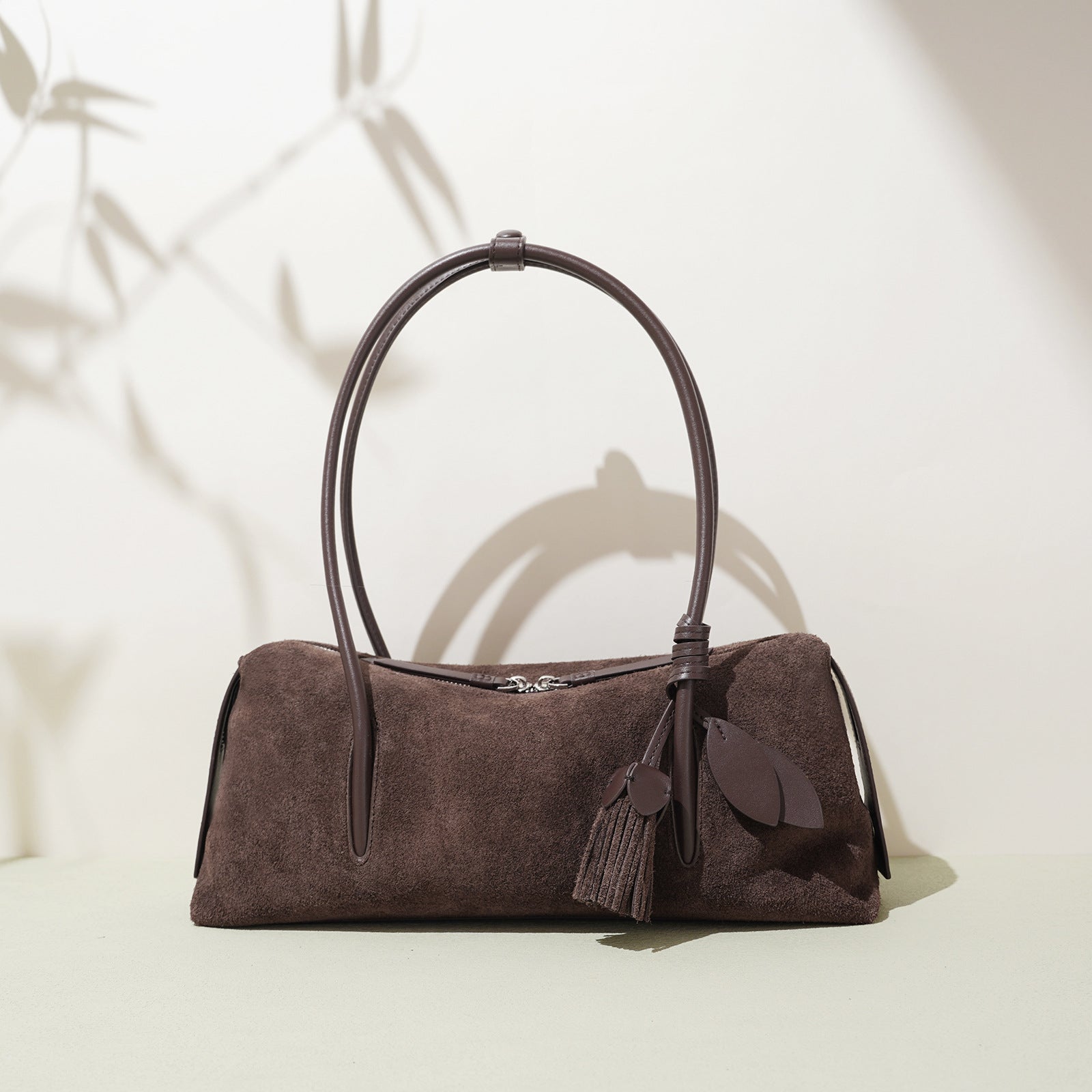 Women's Suede Leather Pillow Shoulder Bag | Minimalist Crossbody Handbag