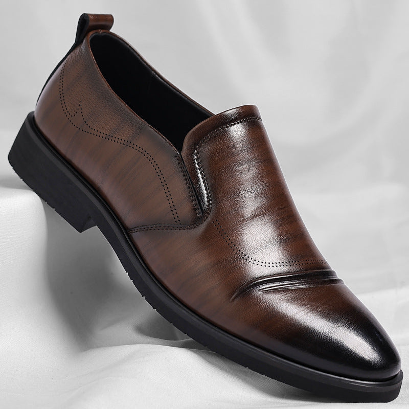 Men's Plus-Size Vintage Business Slip-On Leather Loafers