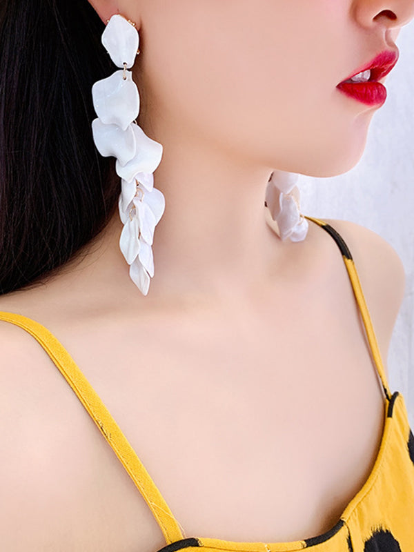 Trendy Tasseled Acrylic Earrings 闂傚倷鑳堕崑銊╁磿婵犳艾绠紒瀣垫厂shionable Accessories for Women