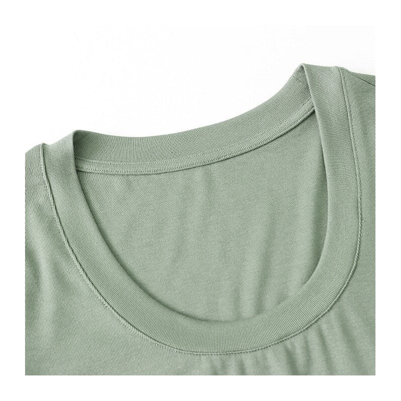 V-Neck T-Shirt with Unique Outer Seam Stitching