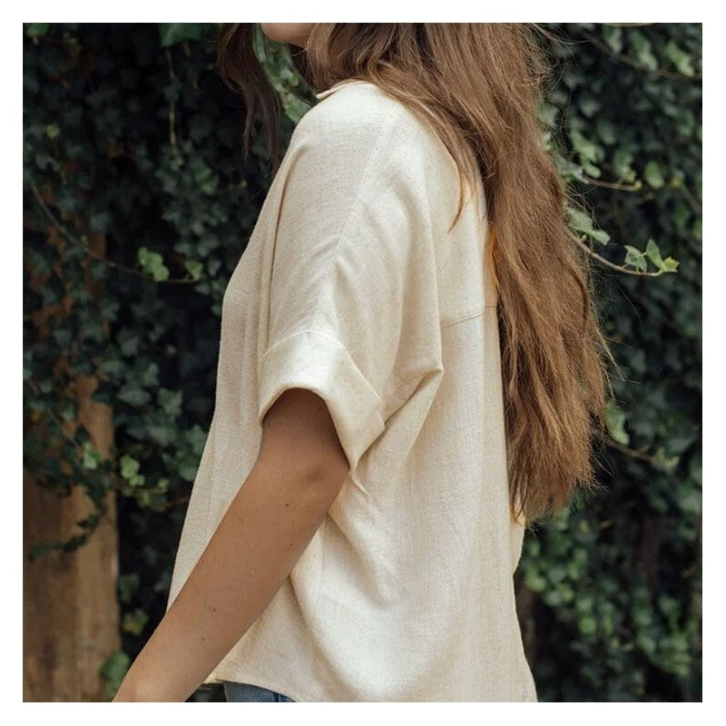 Relaxed Fit V-Neck Casual Comfort Shirt Top