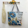 Gold-thread Canvas Crossbody Bag – Blue Floral | Stylish Everyday Shoulder Bag