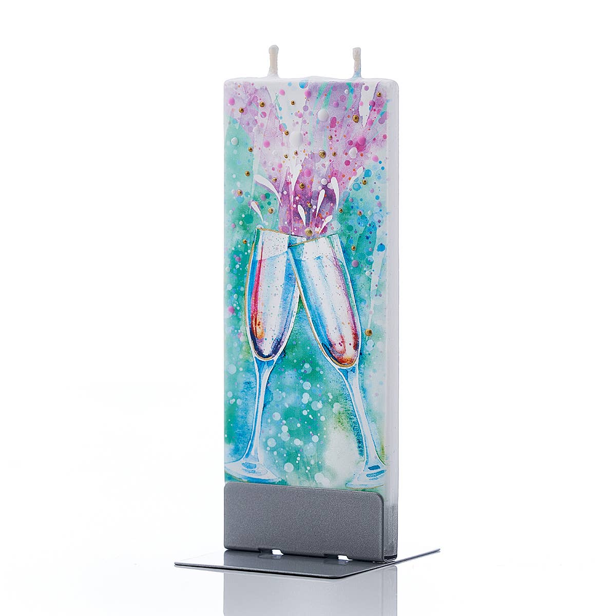 Flatyz Champagne Glasses Clinking Candle