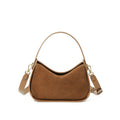 Women's Genuine Suede Leather Crossbody Bag – Vintage Style Shoulder Handbag