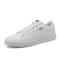 Men's Minimalist Casual White Sneakers - Breathable Flat Heel Shoes