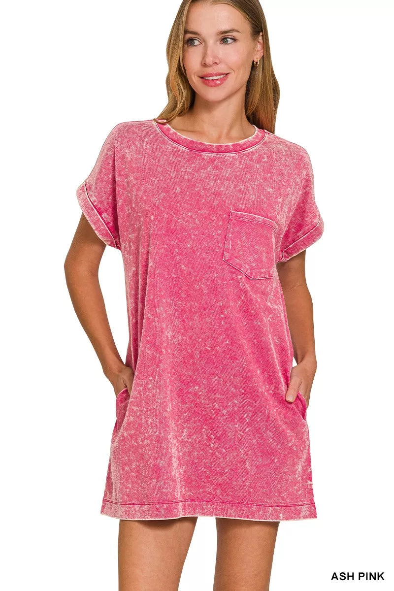 Premium Cotton Washed T-Shirt Dress