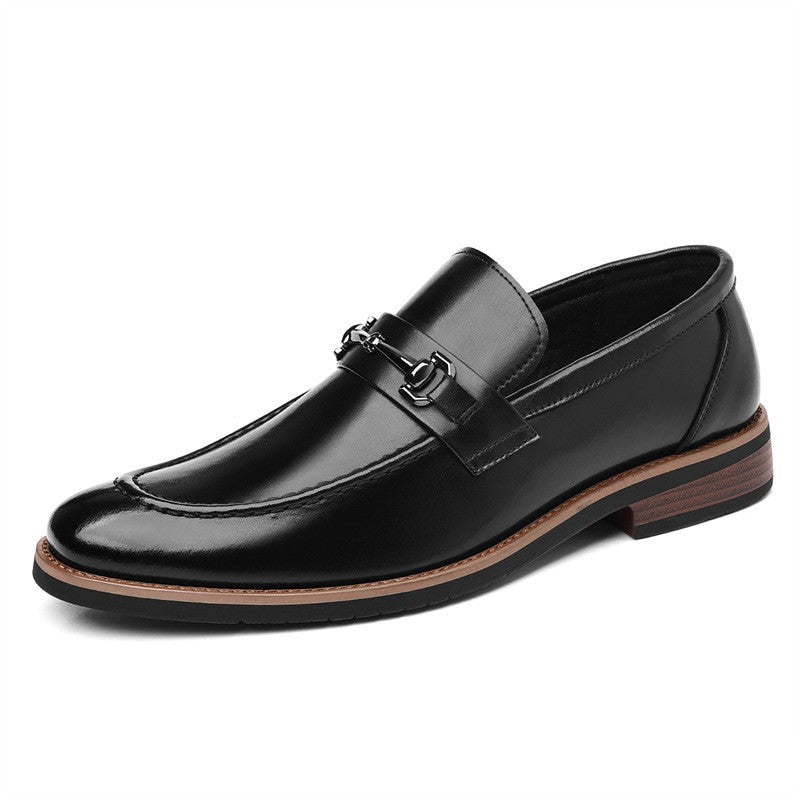 Men's Pointed Toe Business Dress Shoes - Breathable Non-Slip Leather Oxfords